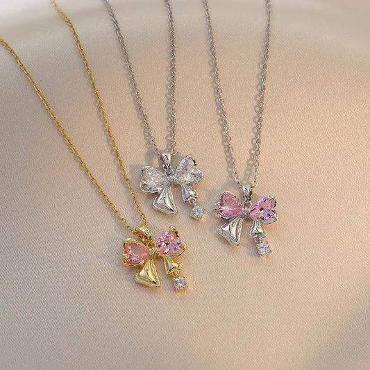 Crystal Bow Pendant