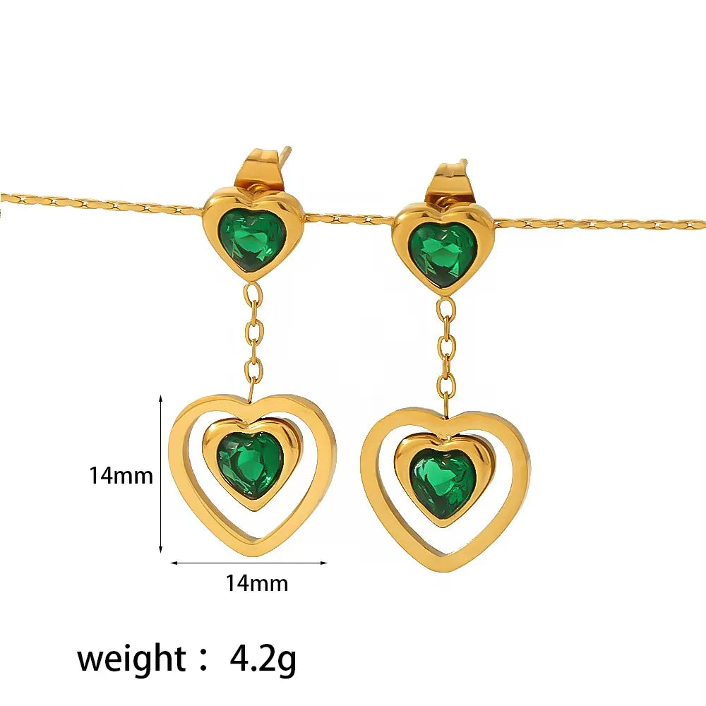 Heart Drop Earrings