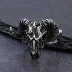 Lucifer Goat head of Satan Ring