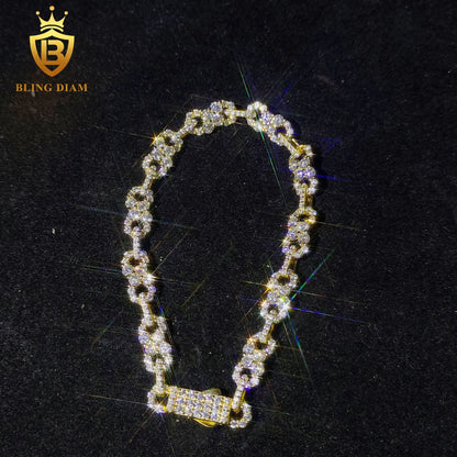Iced-out moissanite bracelet