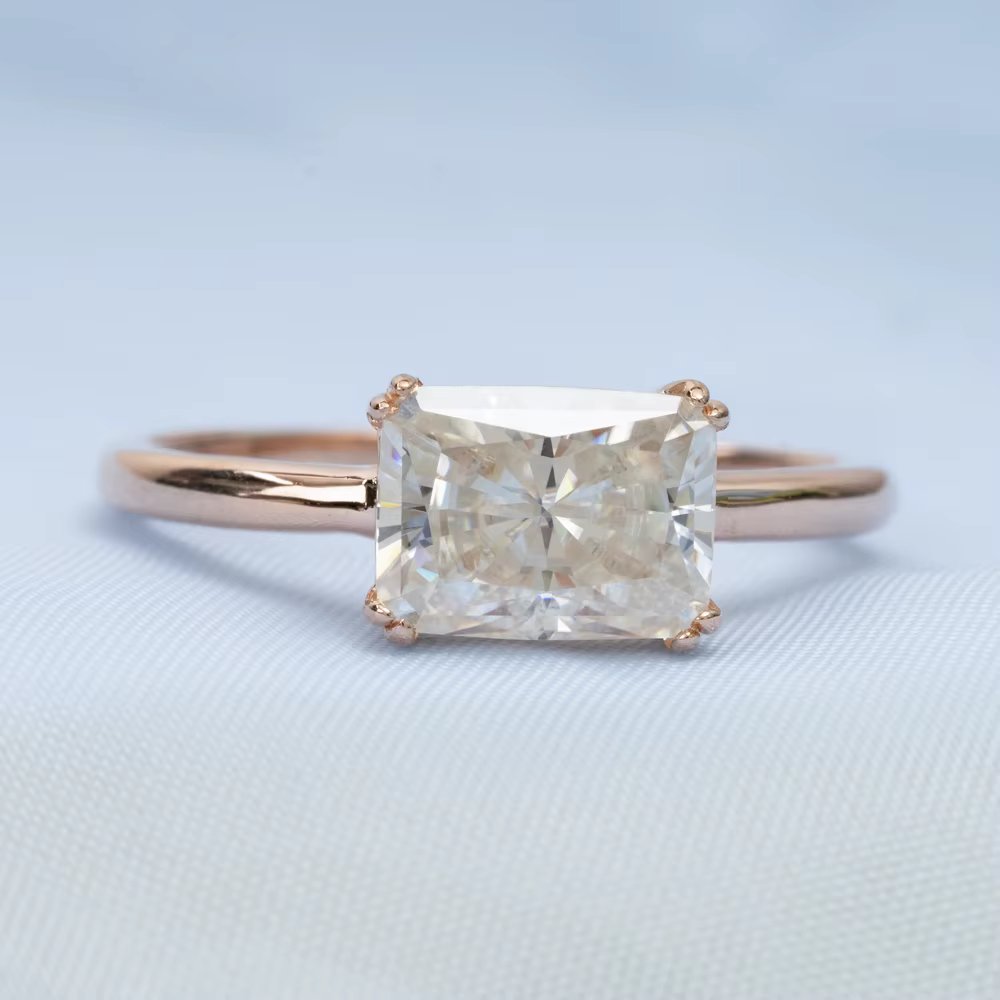 Radiant Moissanite Ring