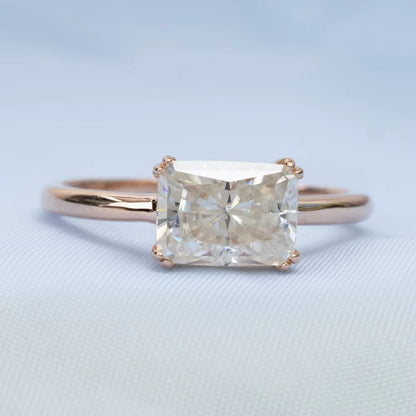 Radiant Moissanite Ring
