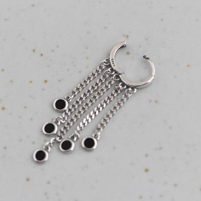 Long Chain Oil Dripping Earrings