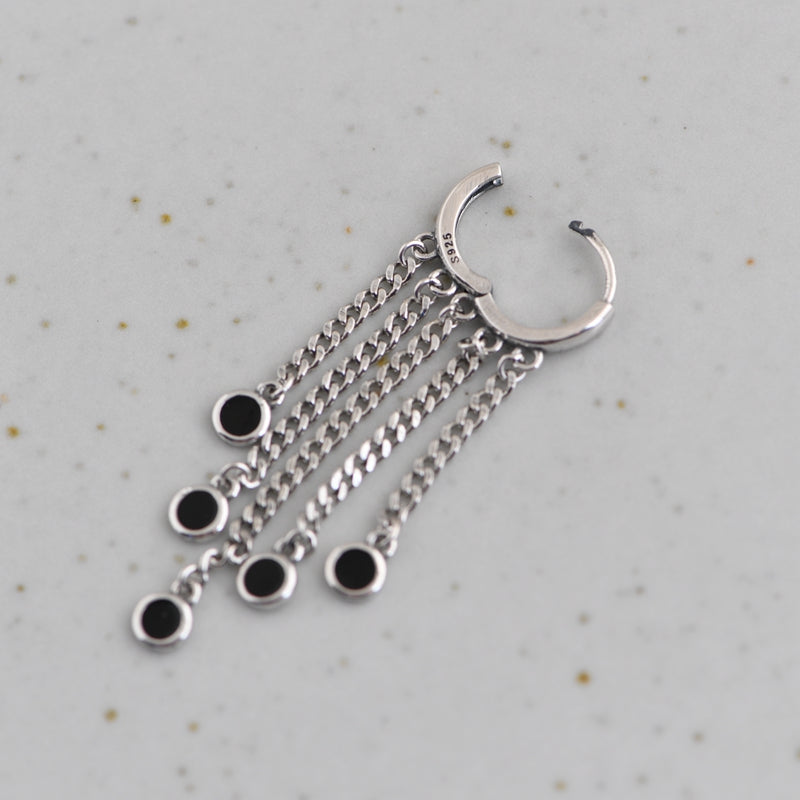 Long Chain Oil Dripping Earrings