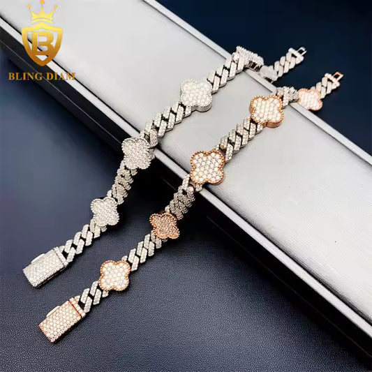 Moissanite Clover Chain
