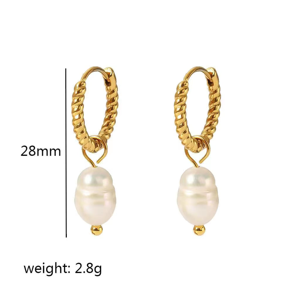 Twisted Huggie Hoop Earring