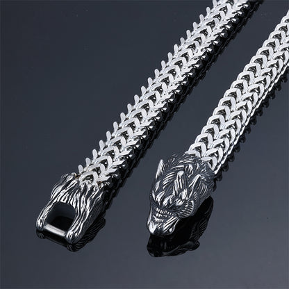 Viking Wolf Head Bracelet