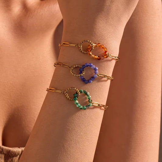 Natural Stone Colored Bracelet