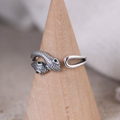 Snake Mouth Cluster Ring