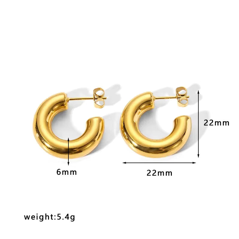 Gold Hoop Luxury Earrings