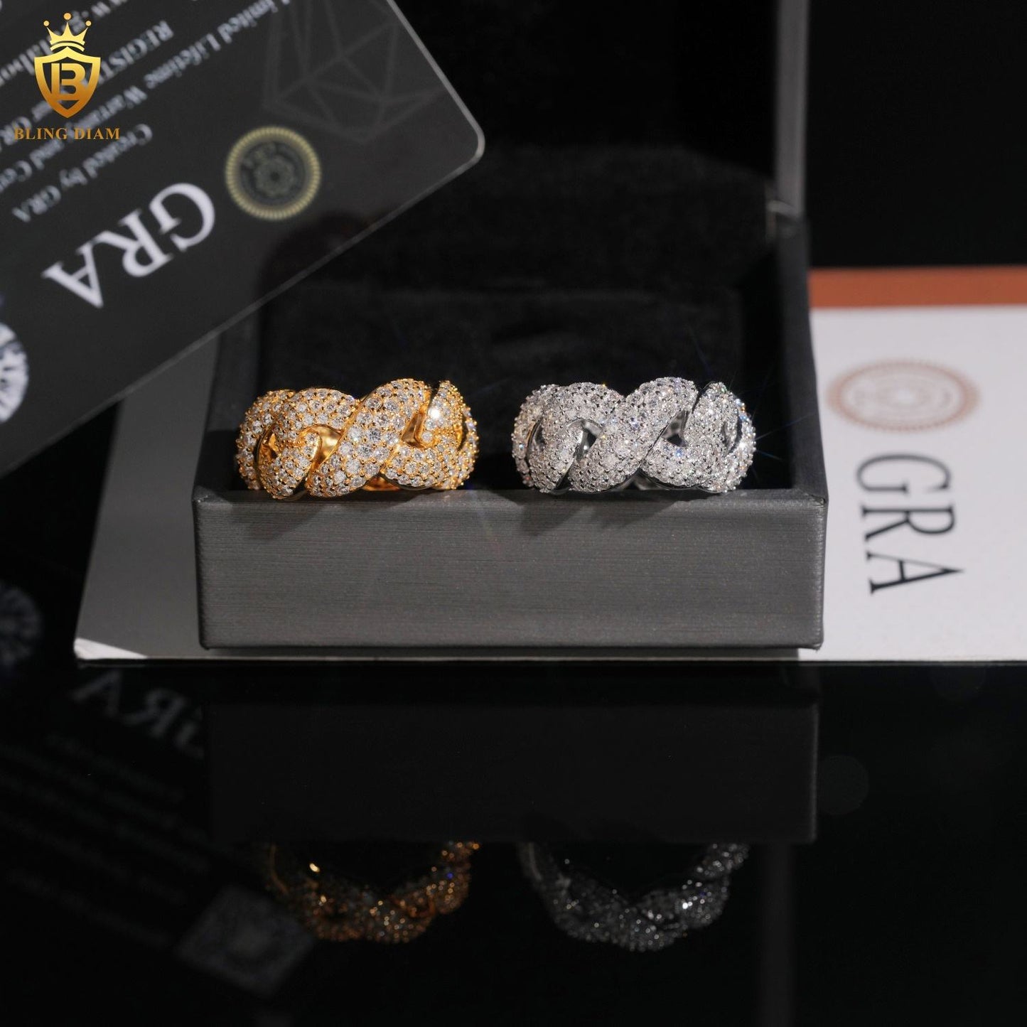 Luxury iced-out ring