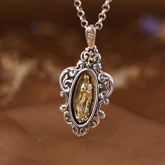Cross Virgin Mary Necklace