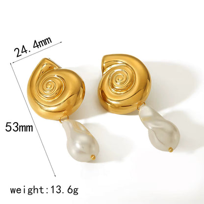 Snail shell earrings