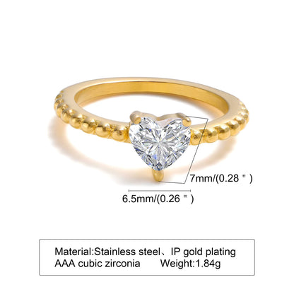 Gold Zircon Ring