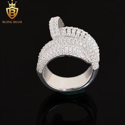 Iced Out Resin Flower Ring