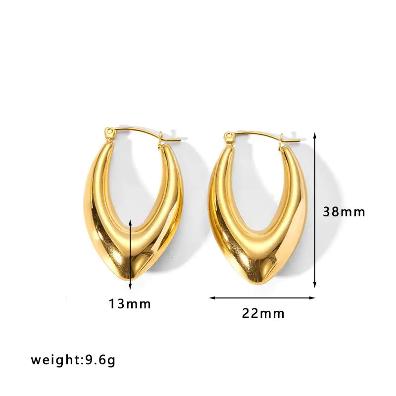 Gold Hoop Luxury Earrings