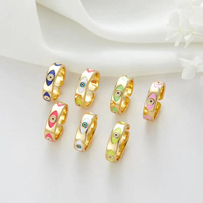 Gold-plated Eye Ring