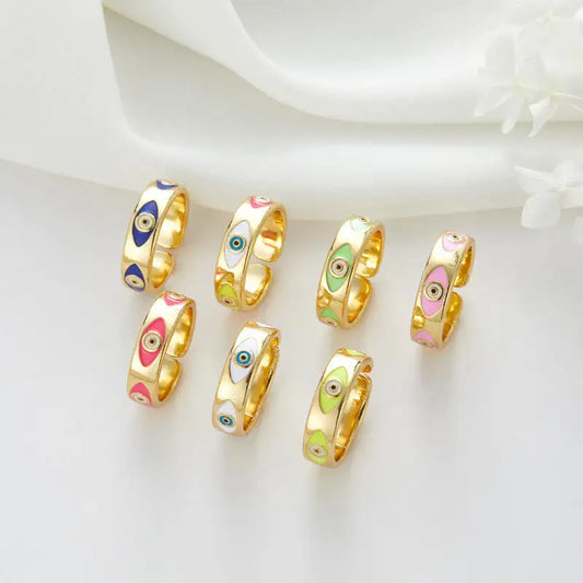 Gold-plated Eye Ring