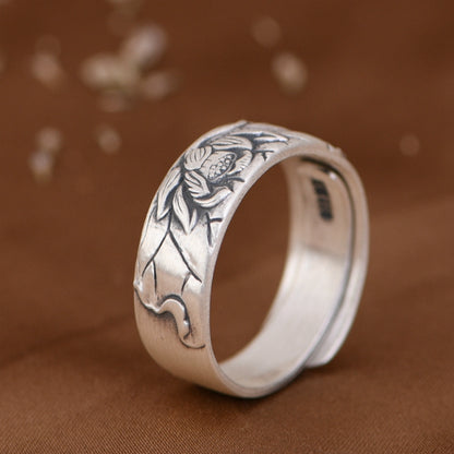 Wide Lotus RIng