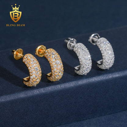 VVS Moissanite Inverted-Setting Stud Earrings