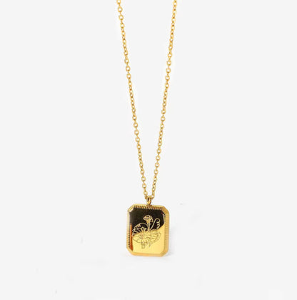Gold Floral Pendant