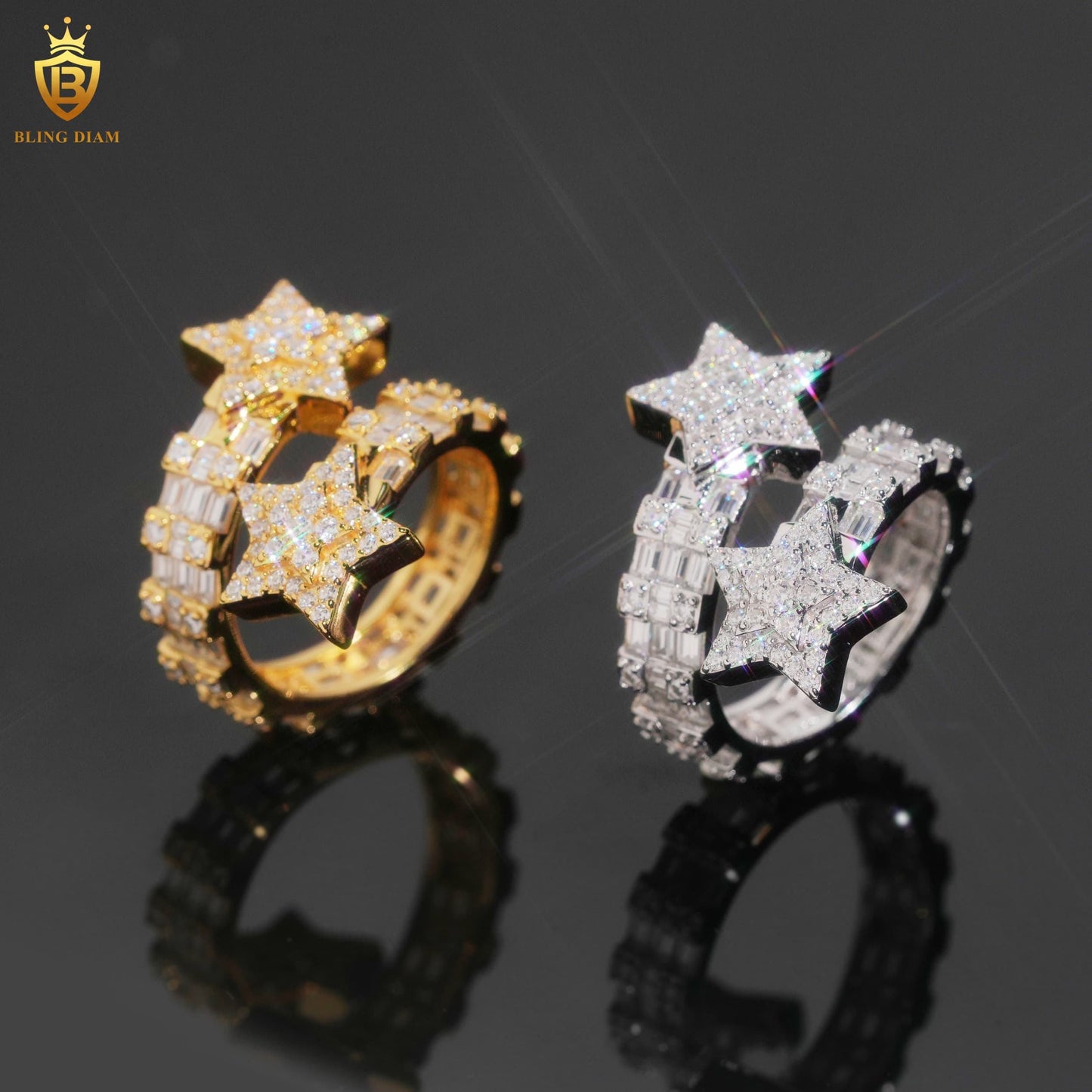 Star-design moissanite ring