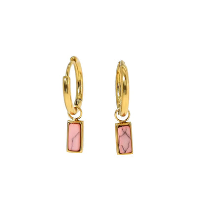 Natural Stone Charms Earrings