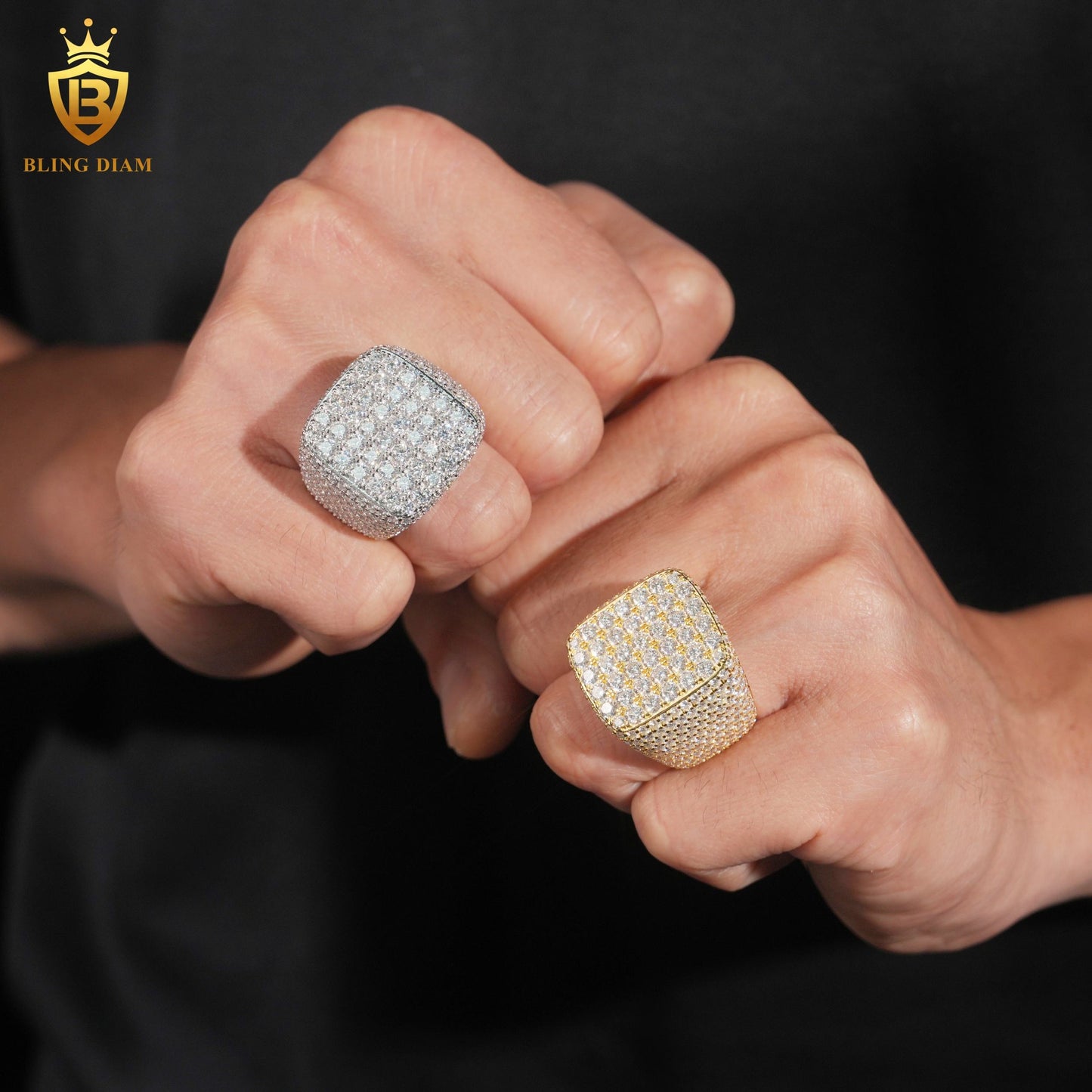 Iced-out ring