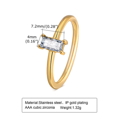 Gold Zircon Ring