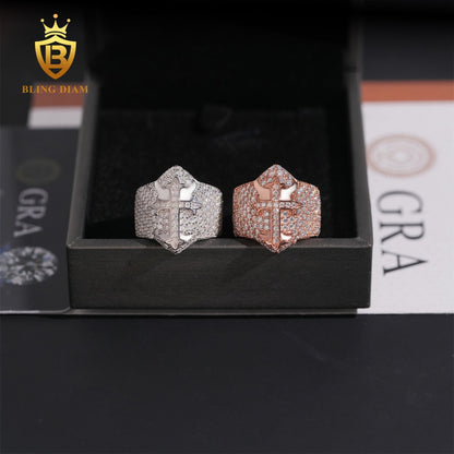 Iced Out Cross Ring