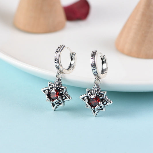 Zircon Six Pointed Star Earrings