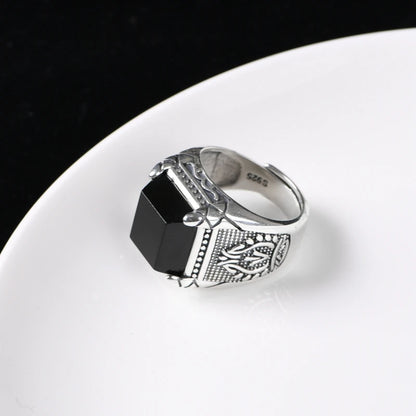 Retro Agate Ring