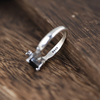 Feather Crown Heart ring