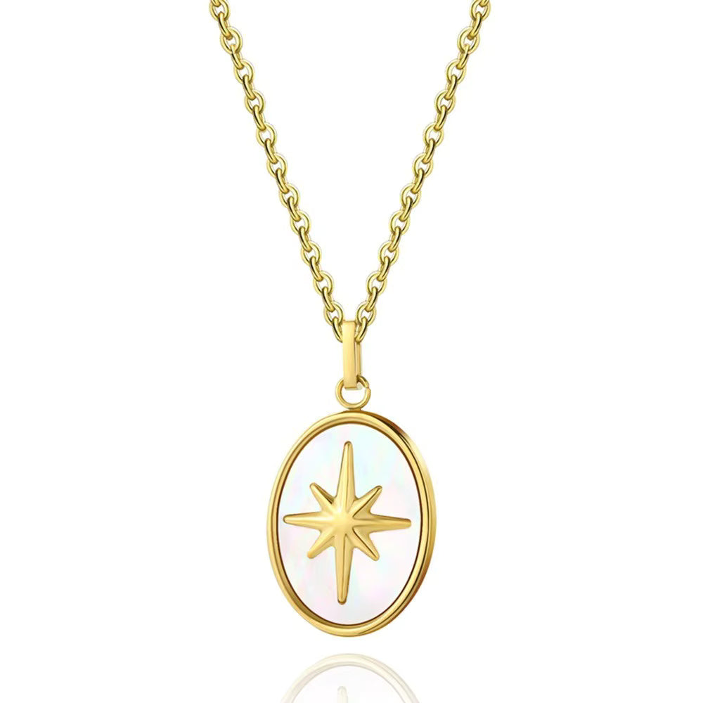 Star White Shell Pendant Necklace