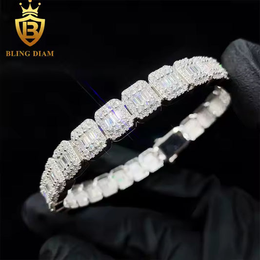 Tennis Bracelet - 9mm VVS Moissanite, 925 Sterling Silver