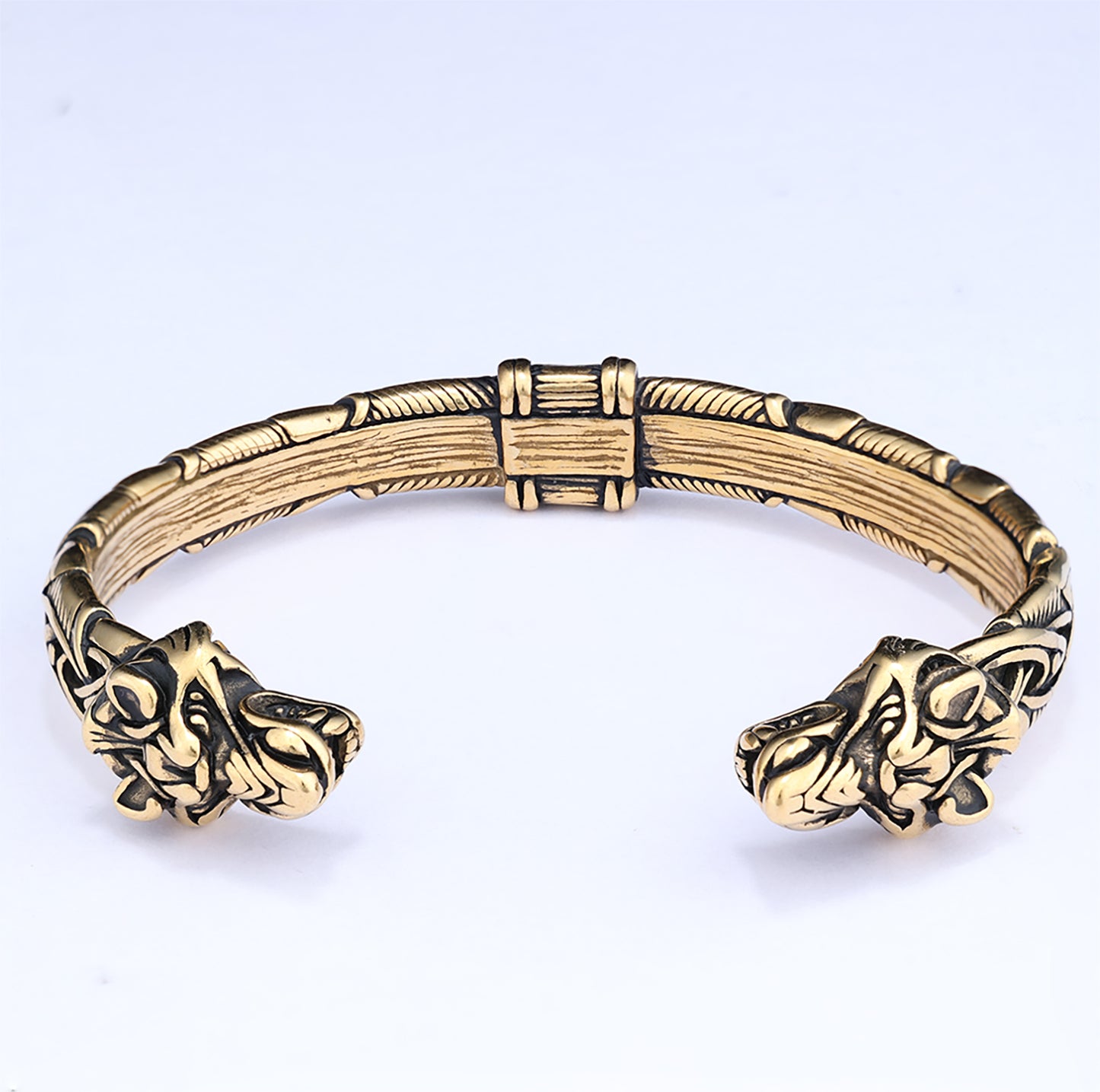 Fenrir Wolf Head Bracelet