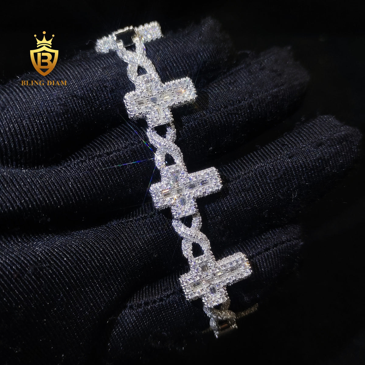 Cross Cuban Link Bracelet