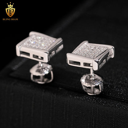 VVS1 Iced-Out Moissanite Stud Earrings