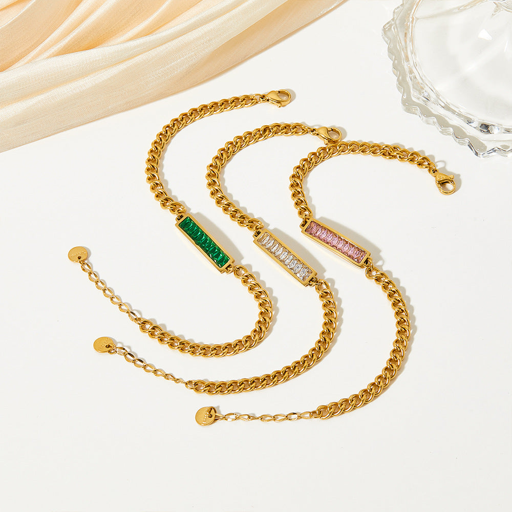 Colorful Cubic Zircon Bracelet