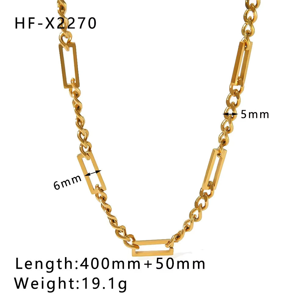 Gold Square Necklace