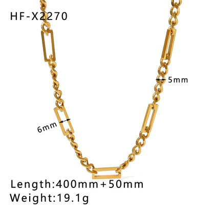 Gold Square Necklace