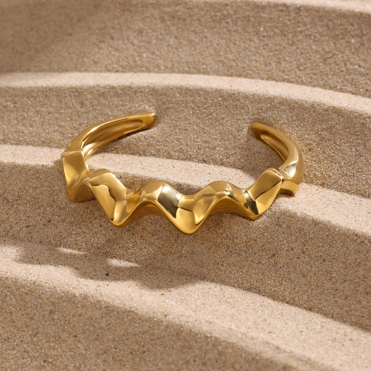 Wave Bangle Bracelet