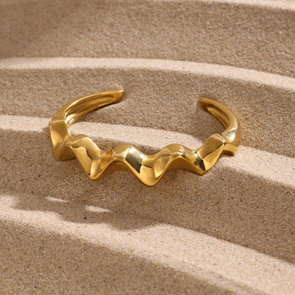 Wave Bangle Bracelet