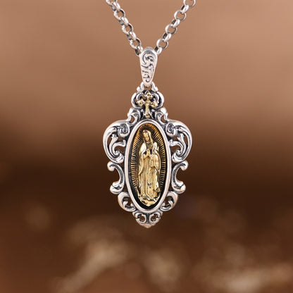 Cross Virgin Mary Necklace
