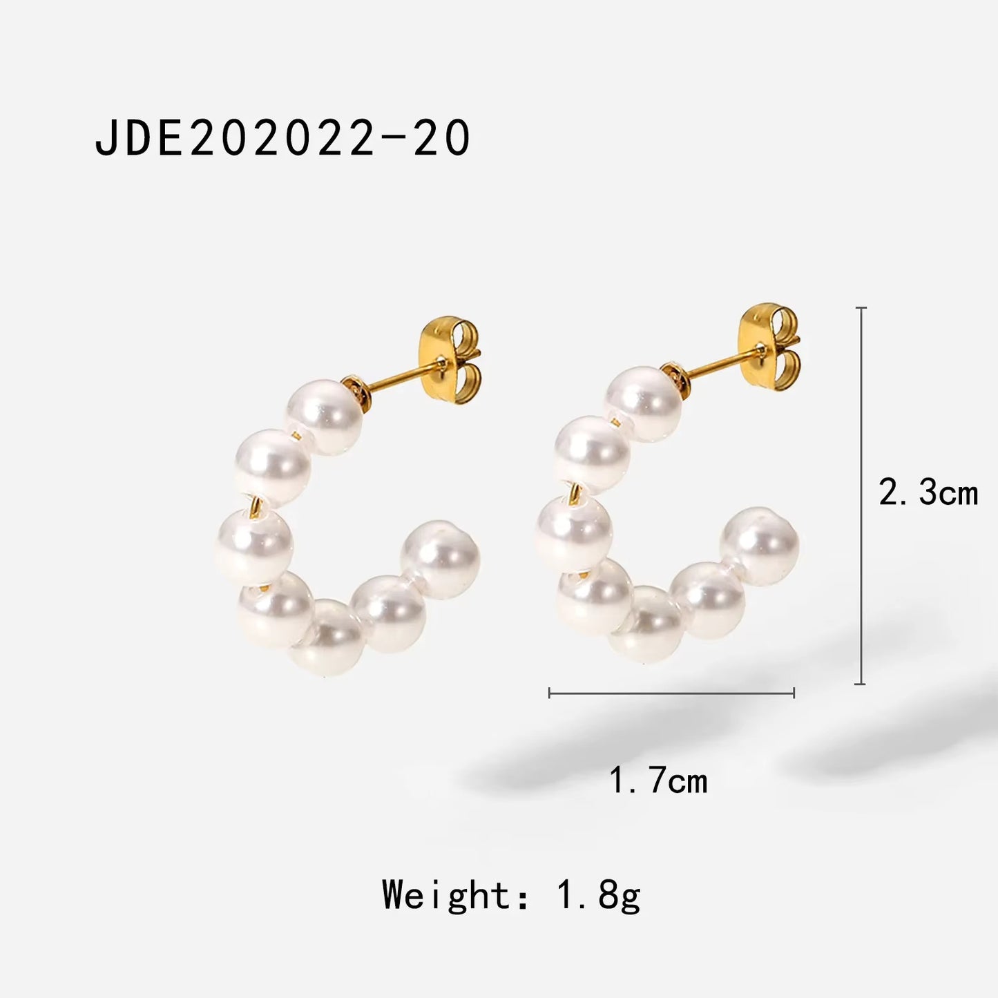 Pearl Stud Hoop Earrings