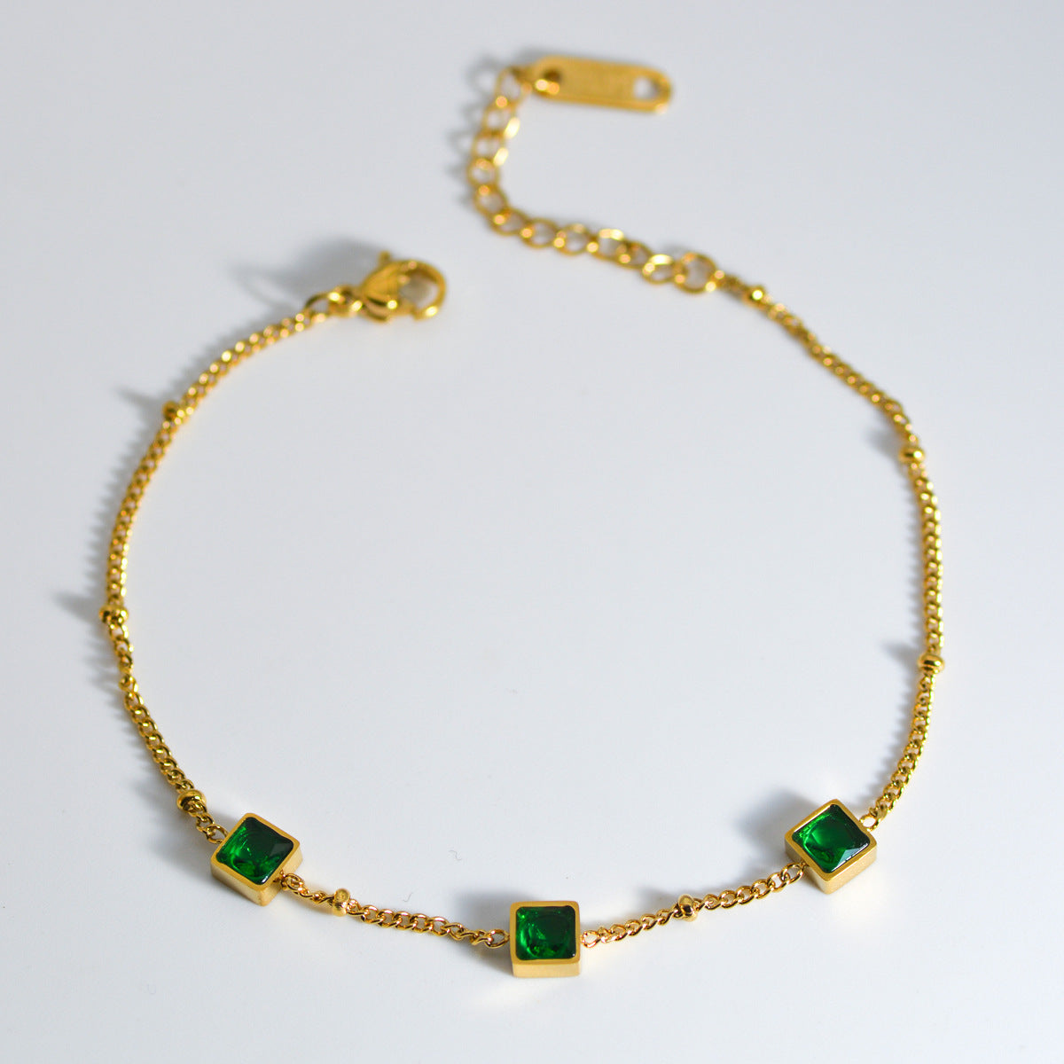 Square Colorful Zircon Bracelet