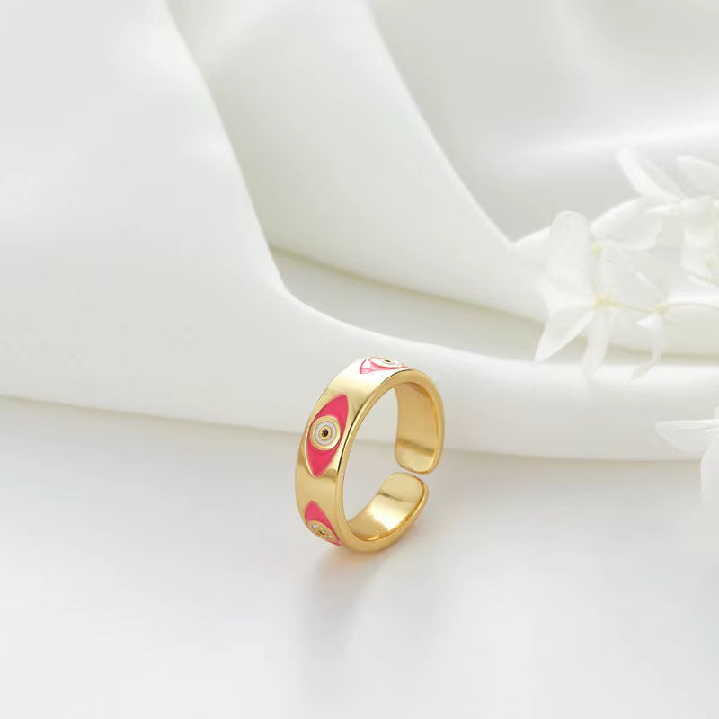Gold-plated Eye Ring