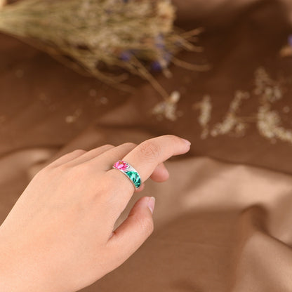 Oil Drop Lotus Leaf Adjustable Ring
