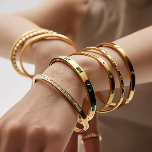 Zircon Bangle Bracelet