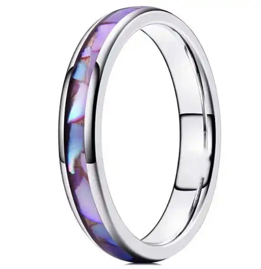Opal Steel Ring